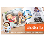 SHUTTERFLY<sup>®</sup> $25 Gift Card